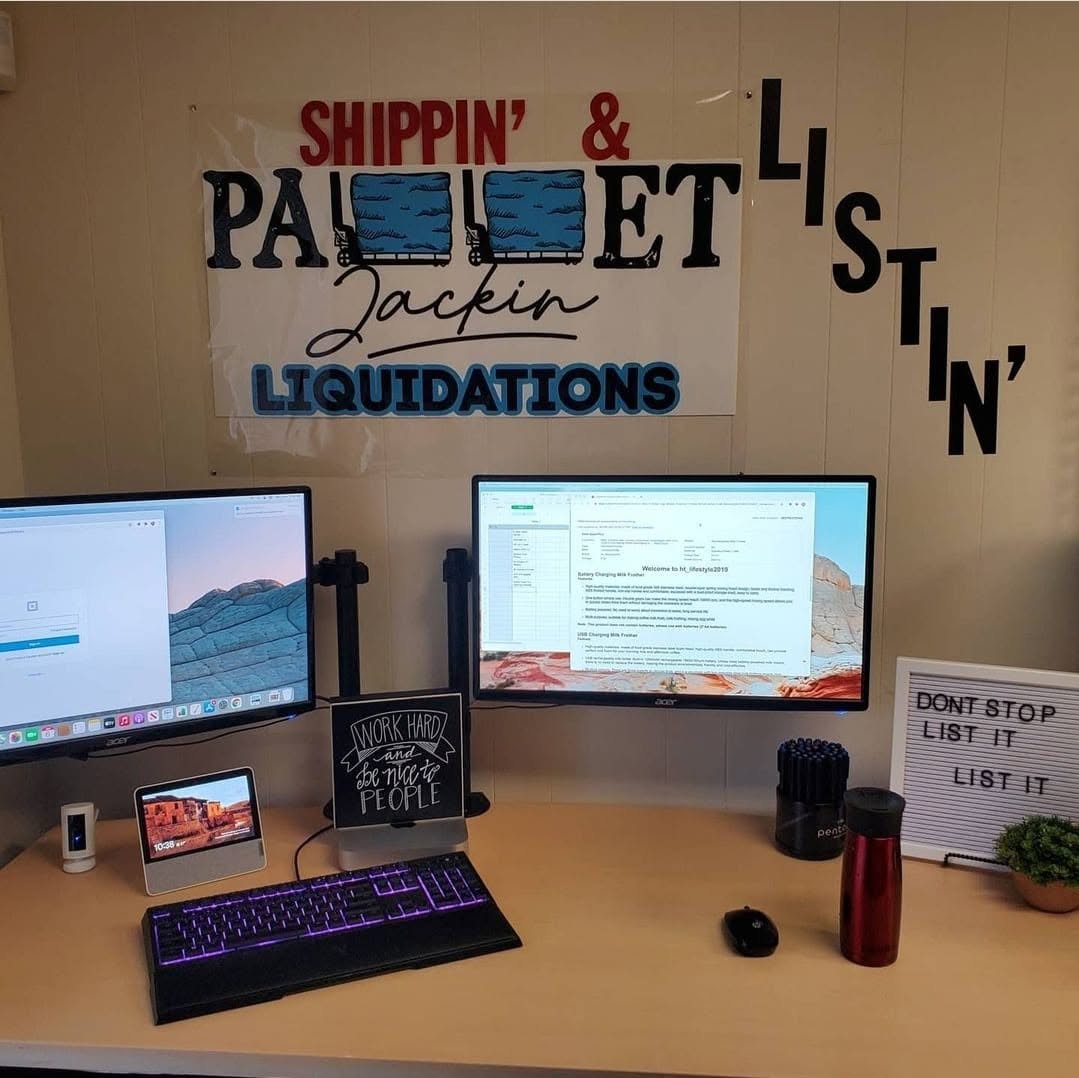 Inside the Pallet Jackin shop: the shipping and listing station